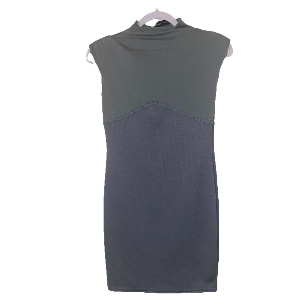 Pretty Little Thing Dress Women Size 6 Gray Blue